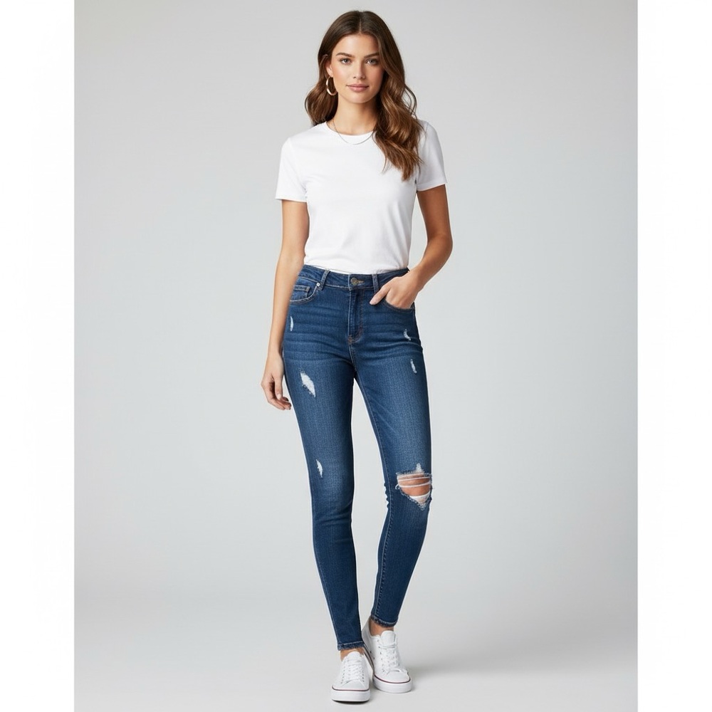 Garage High Rise Jeans Ripped Skinny Denim 2 3 Grunge 90s High Waist